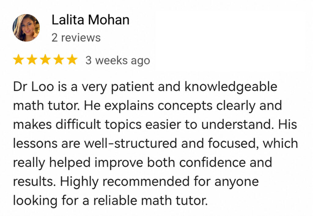 新加坡中学数学 G1 G2 G3 Math 补习老师推荐