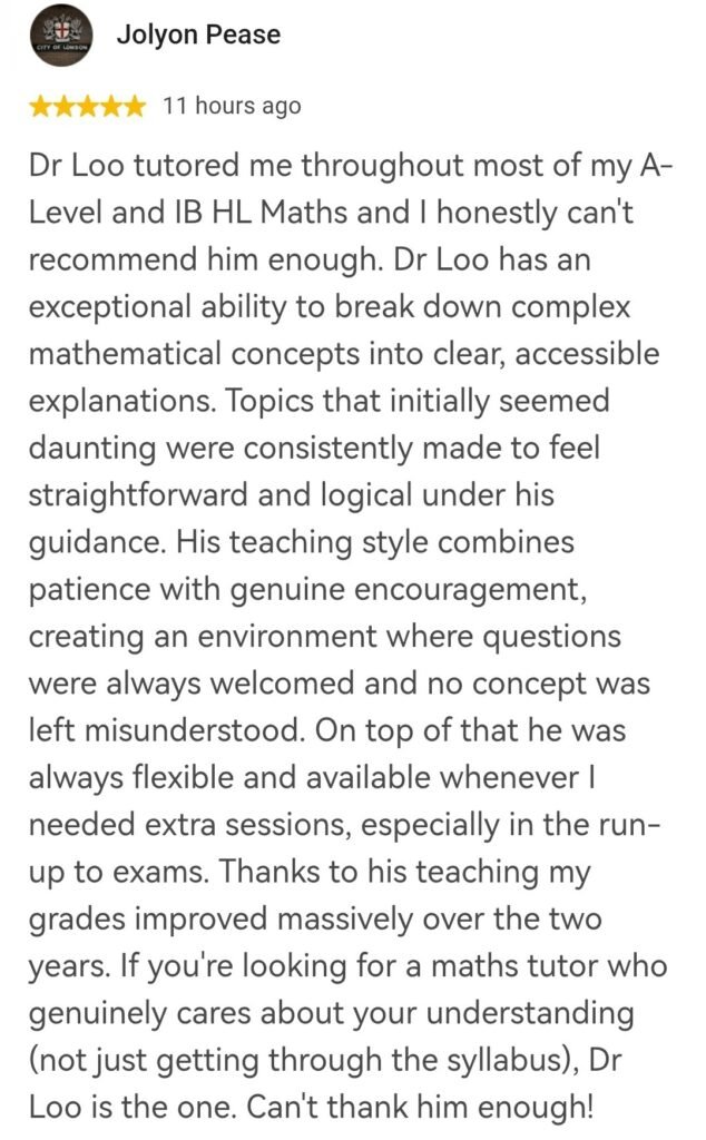剑桥A水准数学和IB Diploma数学老师推荐新加坡